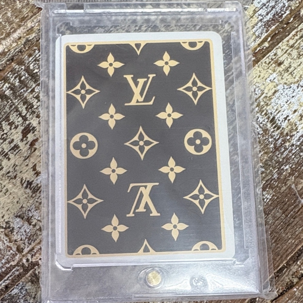 Authentic Louis Vuitton Brown and Gold Monogram Card please see details